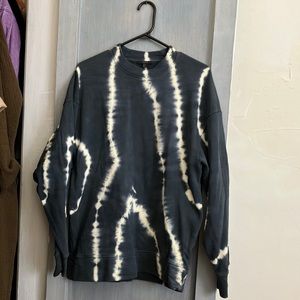 COS Sweatshirt, teal and tie-dye, fits oversized